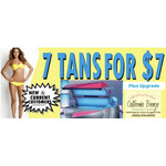 CALIFORNIA BRONZE 7 TANS $7 add on plus SUPER UPGRADE TAN CARD.  (3 TANS IN BASIC AND 4 SUPER UPGRADES EXTENDS THE 7 FOR $7 SPECIAL TO 14 DAYS)