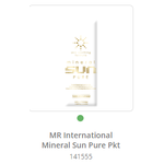 MR INTERNATIONAL MINERAL SUN PURE packet .7 OZ MRI MR INTERNATIONAL