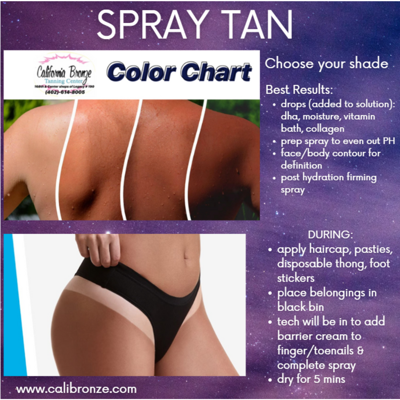 SPRAY TAN OMAHA CALIFORNIA BRONZE l Tanning Omaha, Spray Tan, Teeth Whitening, Red Light,  Permanent Makeup, Skin Care & Beauty Products