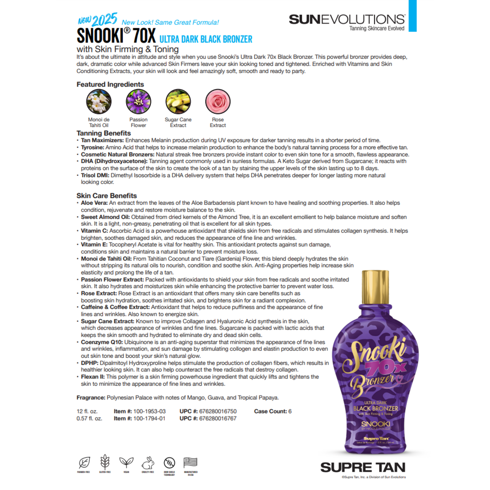 SNOOKI SNOOKI PURPLE 70X BRONZER SUPRE TAN