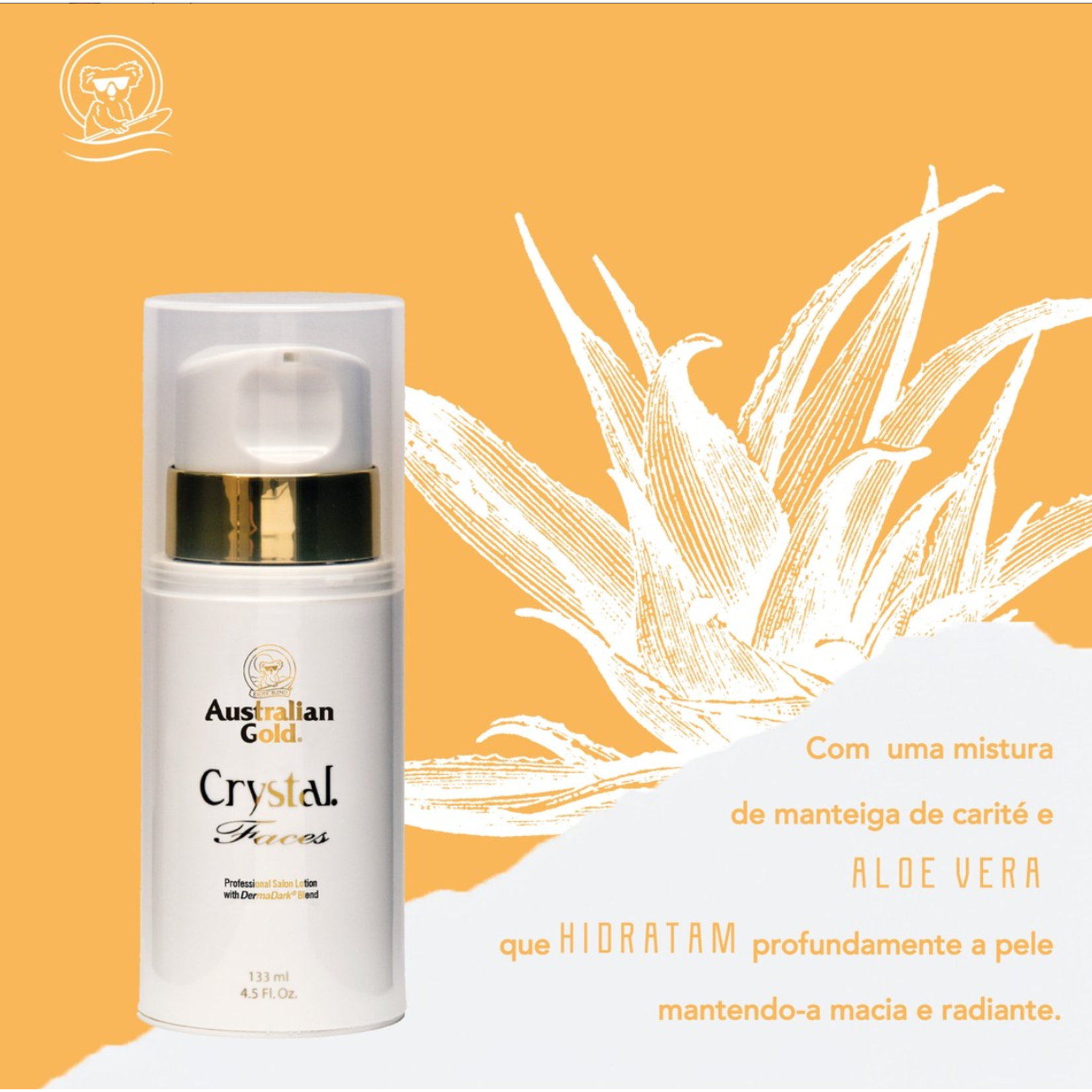 AUSTRALIAN GOLD AUSTRALIAN GOLD CRYSTAL FACES FACIAL TANNING LOTION 4.5 Oz
