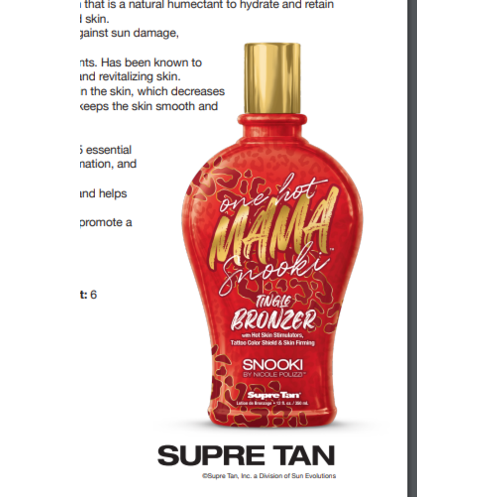SNOOKI SNOOKI ONE HOT MAMA NEW 2025 LOTION