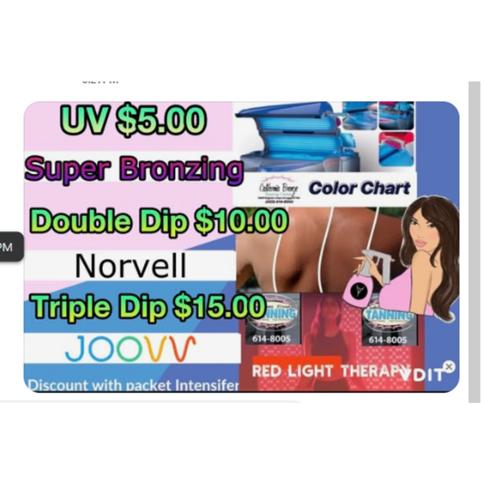 CALIFORNIA BRONZE $5.00 UV SUPER BRONZING