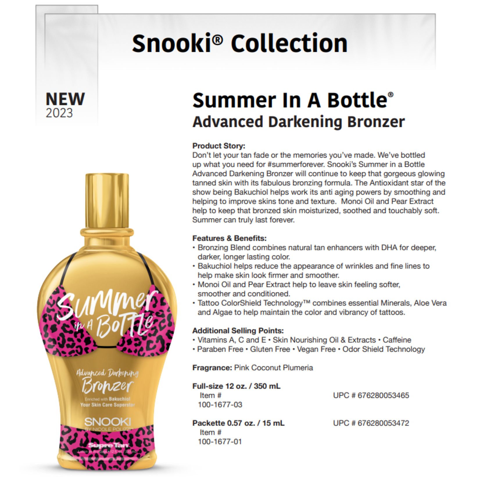 SNOOKI SNOOKI SUMMER IN A BOTTLE