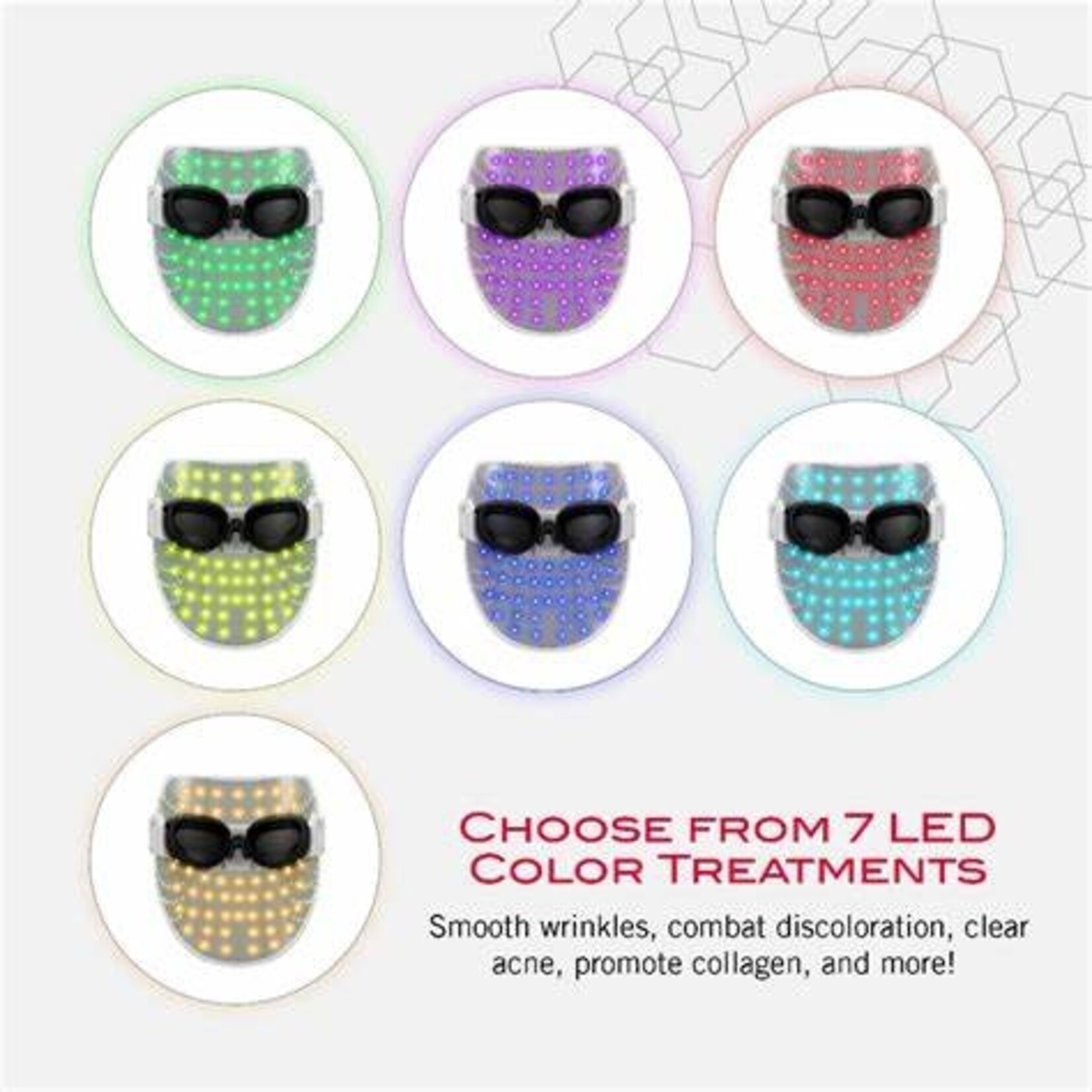 Mirabella LED Phototherapy 7 Color Facial Mask