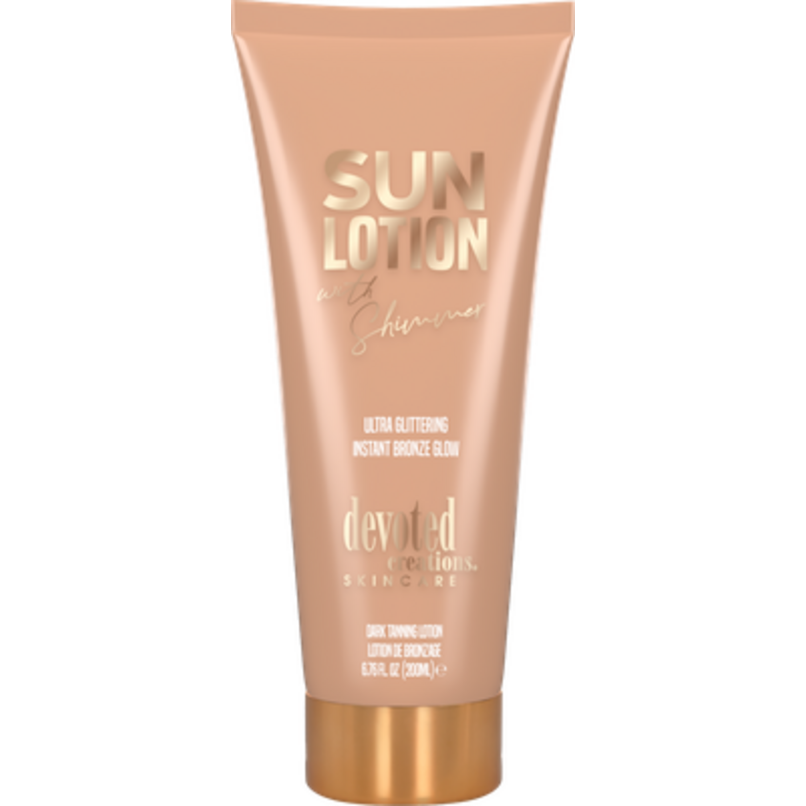 DEVOTED CREATIONS Sun Lotion with Shimmer 6.76oz
