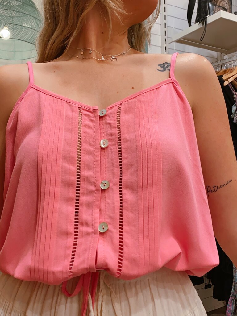 Salty Bright HIPPY SINGLET- LIGHT PINK