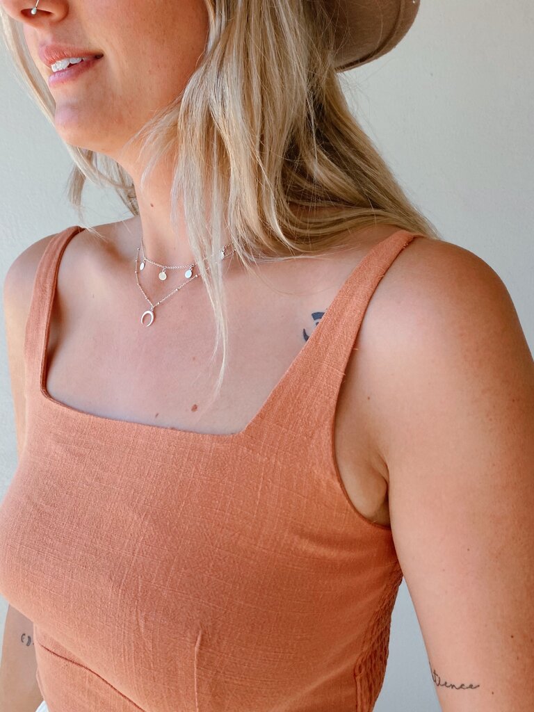 IVY RUST LINEN TOP