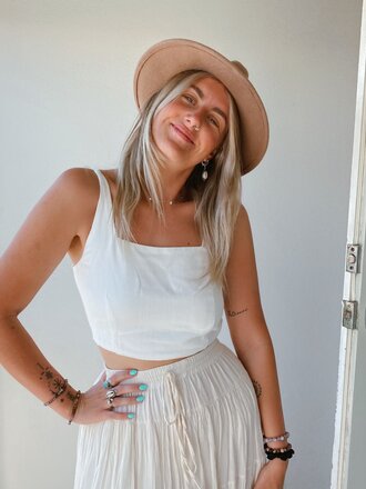 IVY WHITE LNEN TOP IVY WHITE LNEN TOP