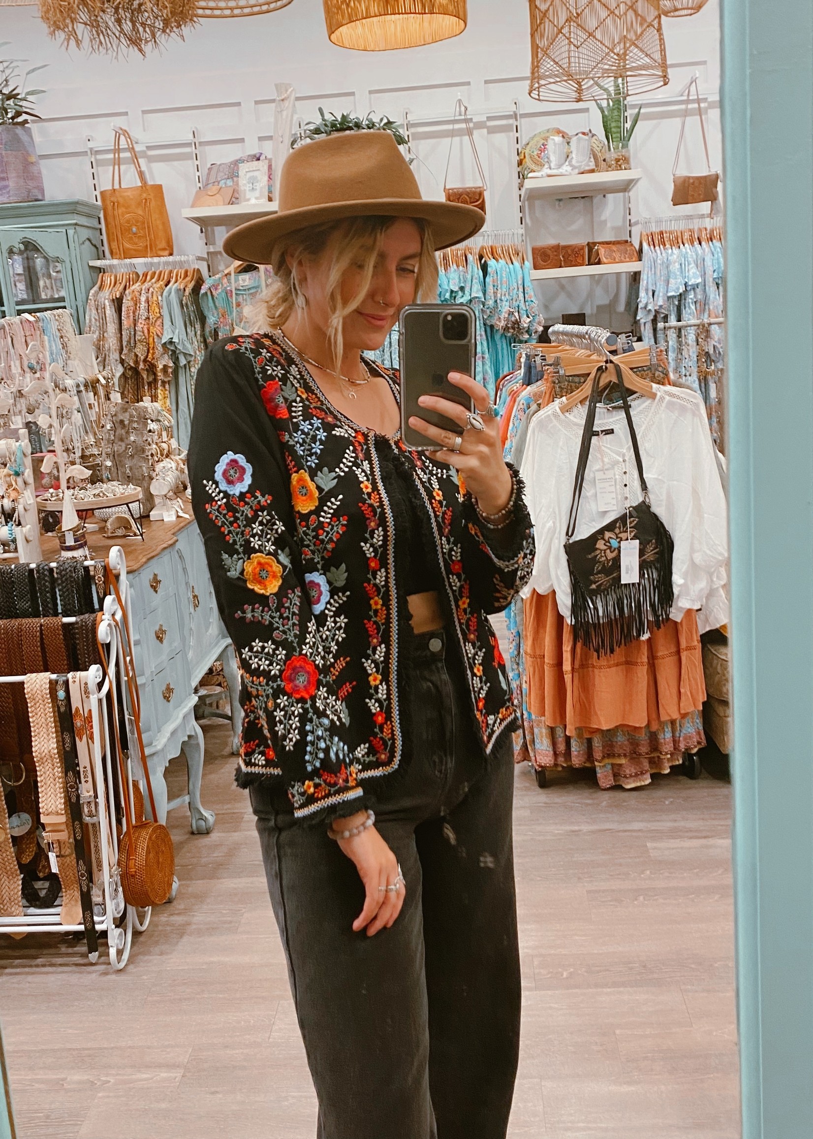 black boho jacket