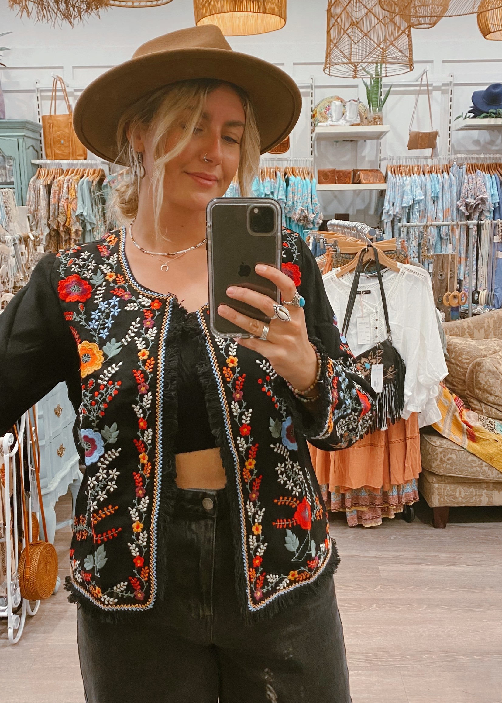 black boho jacket
