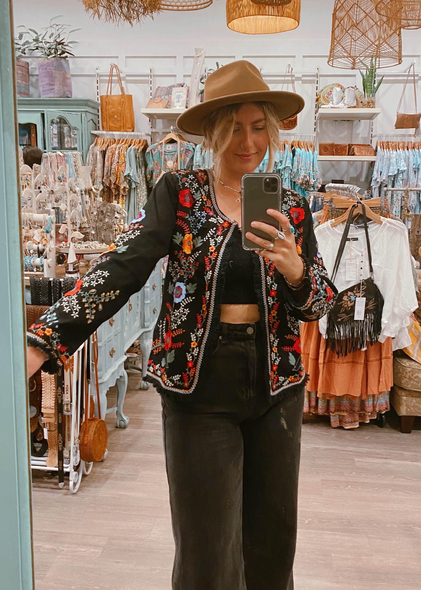 black boho jacket