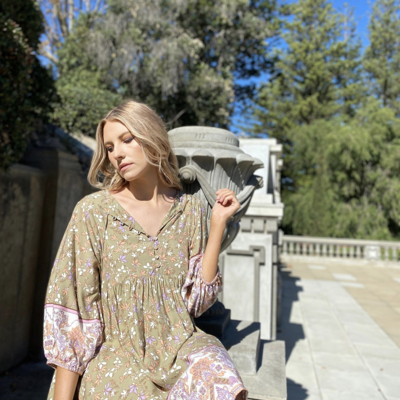 DRESS HS232P044 EMMY MINI MAPLE LEAF 