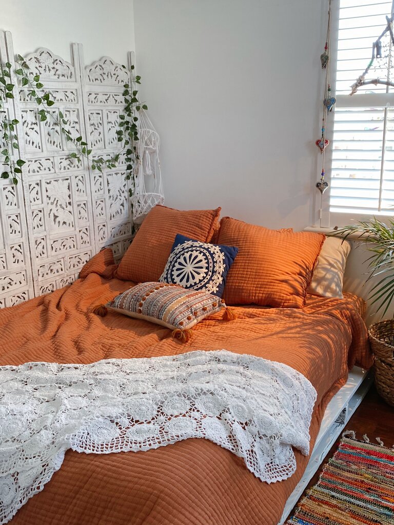 Naked Gypsy BOHO CROCHET DOILY THROW RUG
