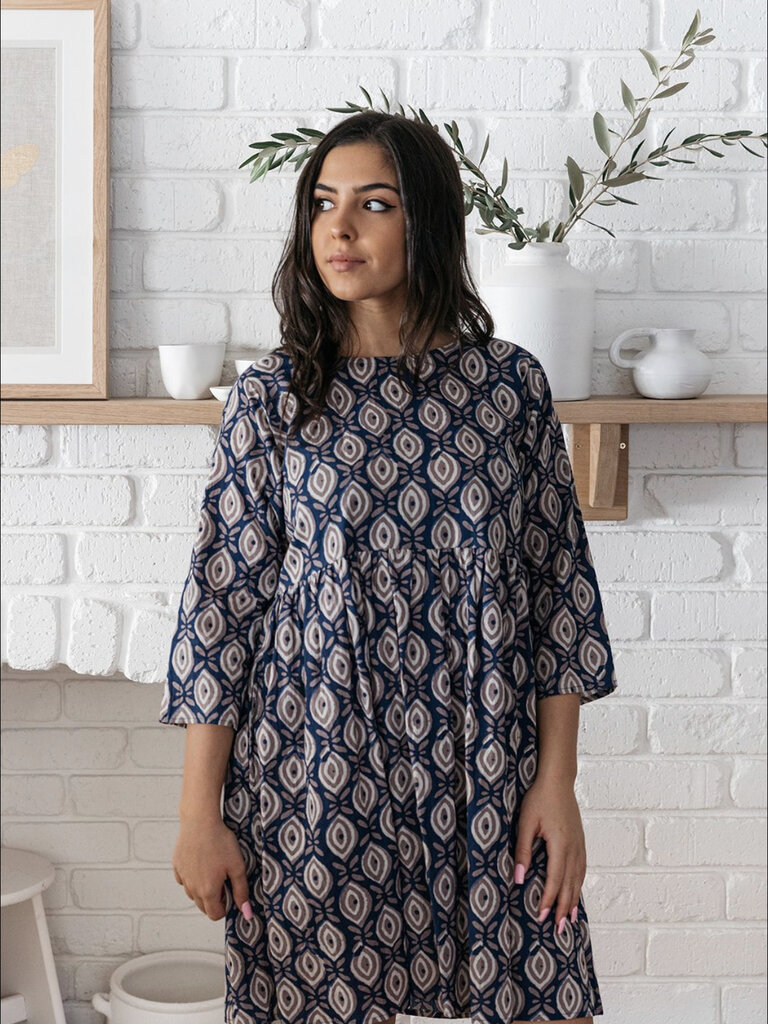 Honey & Stone Co MAYA SHIFT MINI- EVIL EYE BLUE