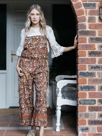 Honey & Stone Co PIPER OVERALLS BROWN SUGAR Honey & Stone Co PIPER OVERALLS BROWN SUGAR