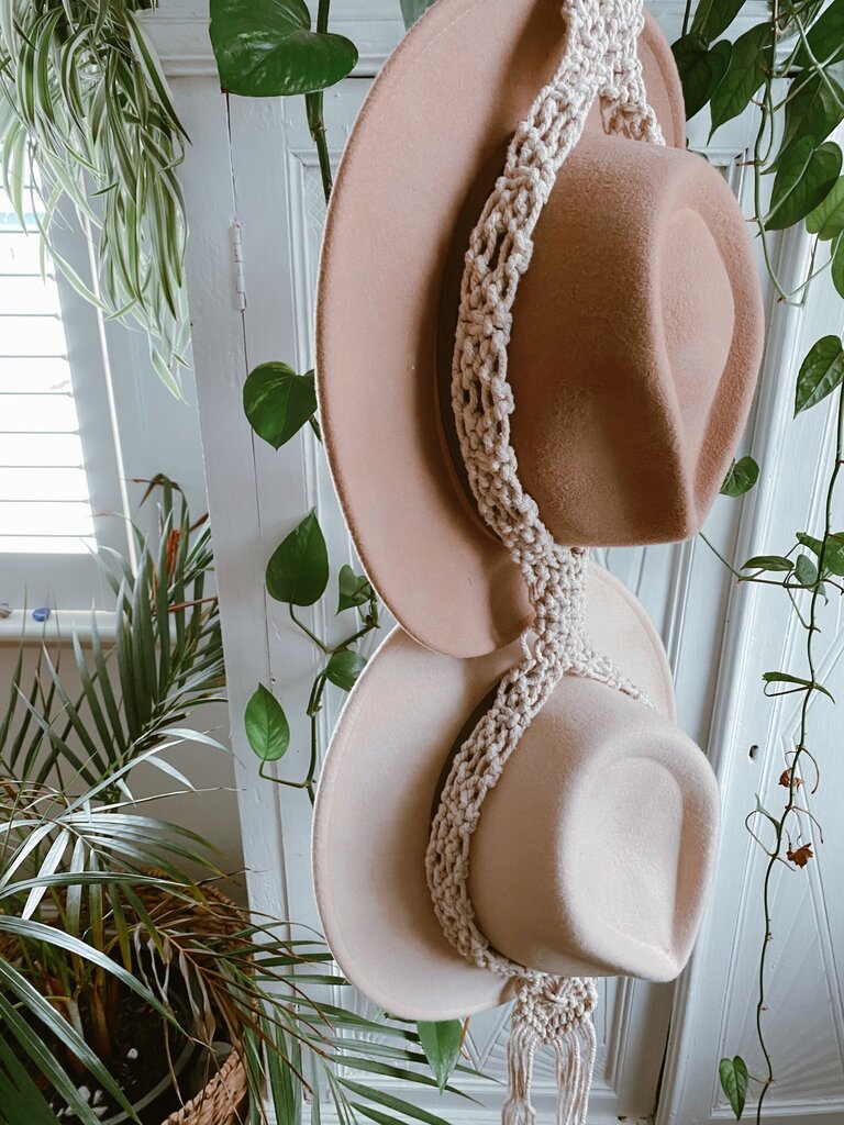 Naked Gypsy MACRAME DOUBLE HAT HOLDER