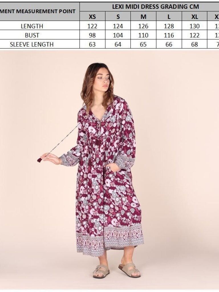 Honey & Stone Co LEXI ORIENTAL BLOOM MIDI