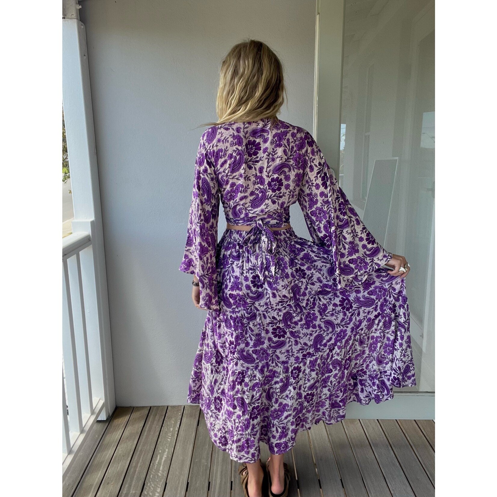 HAYLEE PURPLE CREPE TOP