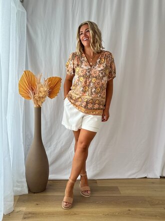 Honey & Stone Co ELSA HONEYCOMB TOP Honey & Stone Co ELSA HONEYCOMB TOP