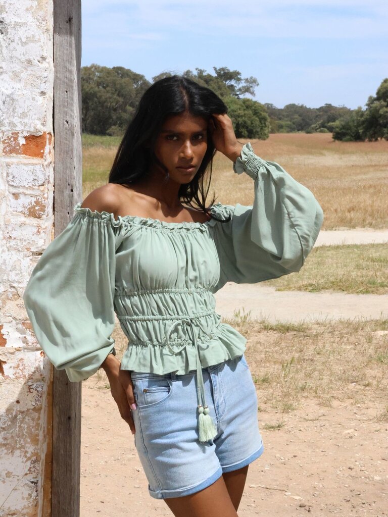 Honey & Stone Co MOLLY SAGE TOP