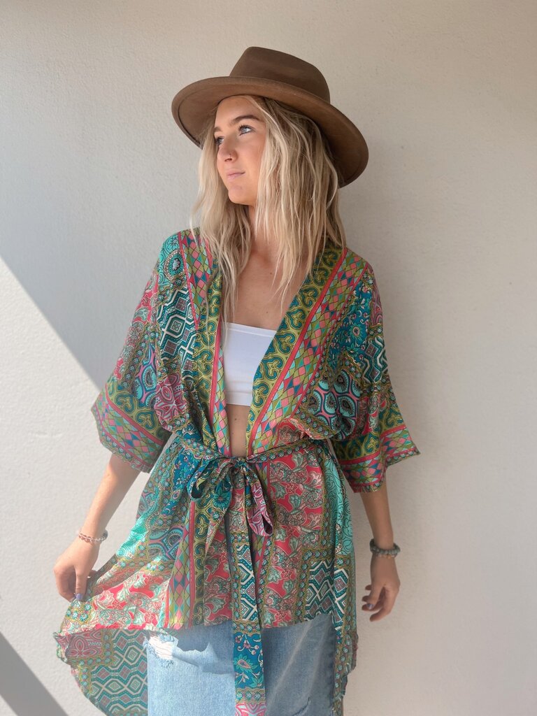 Naked Gypsy PATCHWORK AADILA MIDI KIMONO