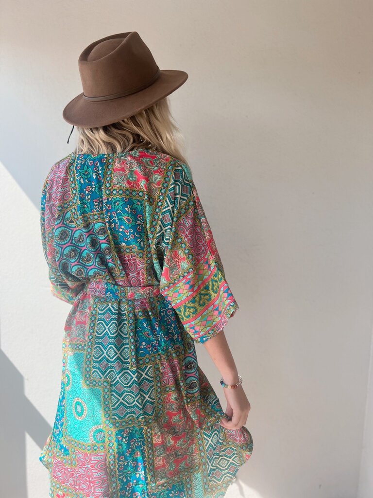 Naked Gypsy PATCHWORK AADILA MIDI KIMONO