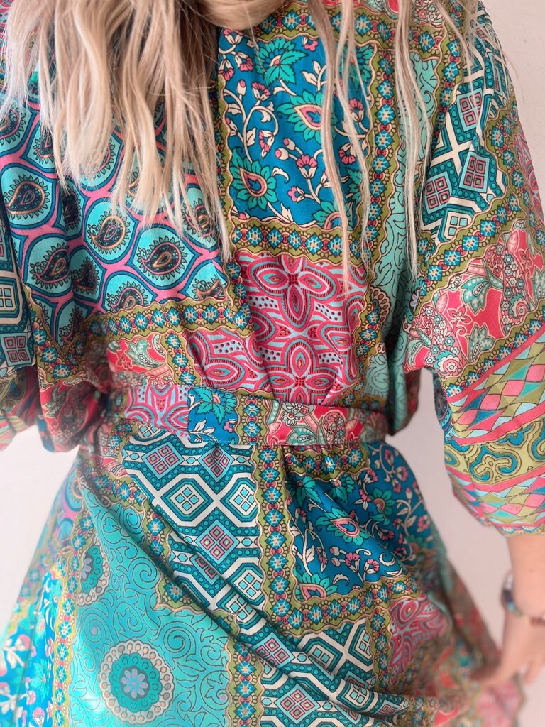 Naked Gypsy PATCHWORK AADILA MIDI KIMONO