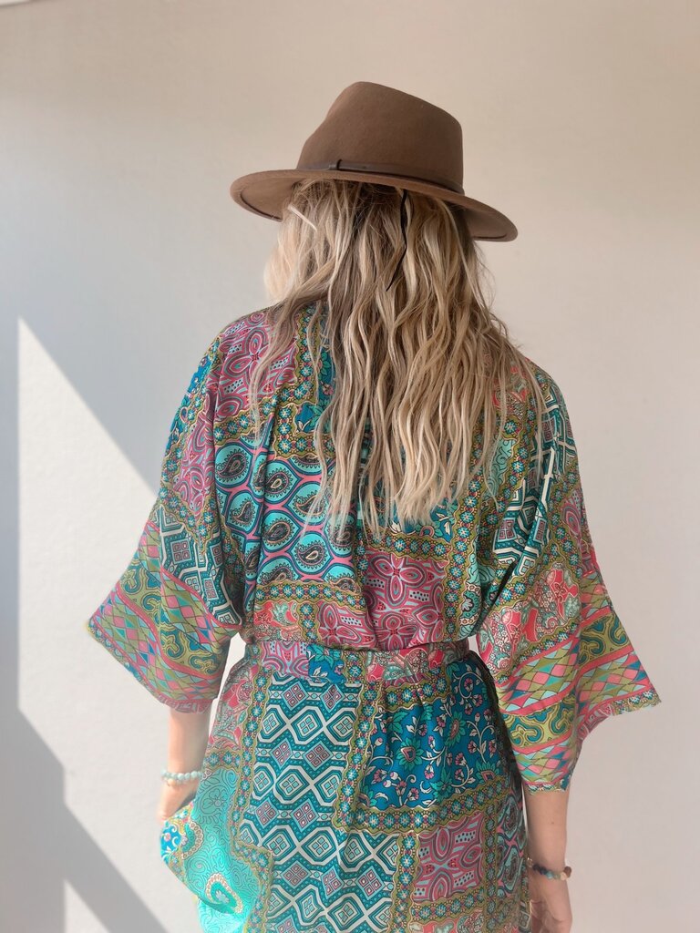 Naked Gypsy PATCHWORK AADILA MIDI KIMONO