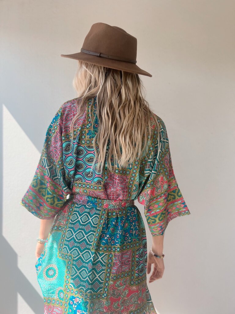 Naked Gypsy PATCHWORK AADILA MIDI KIMONO