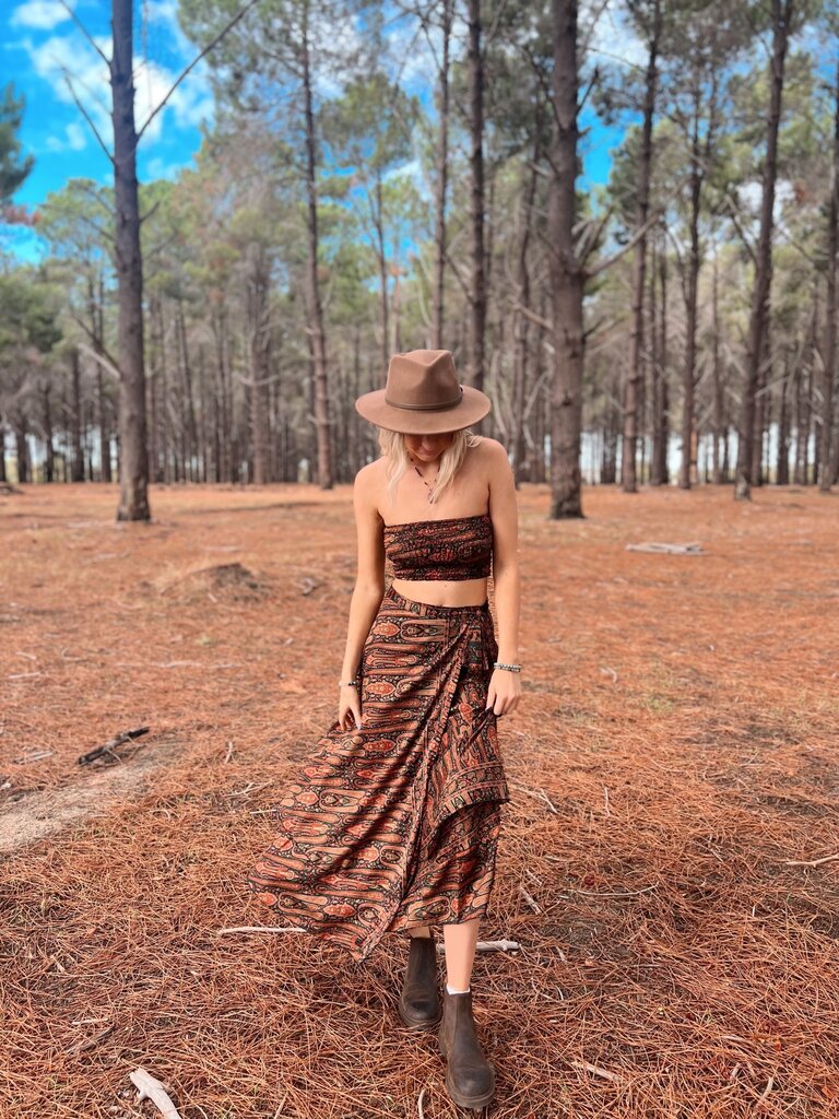 Naked Gypsy KAREN  PAISLEY MIDNIGHT WRAP MAXI
