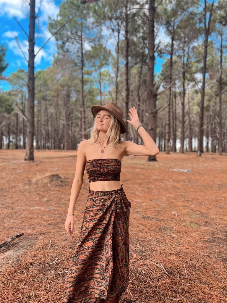 Naked Gypsy KAREN  PAISLEY MIDNIGHT WRAP MAXI