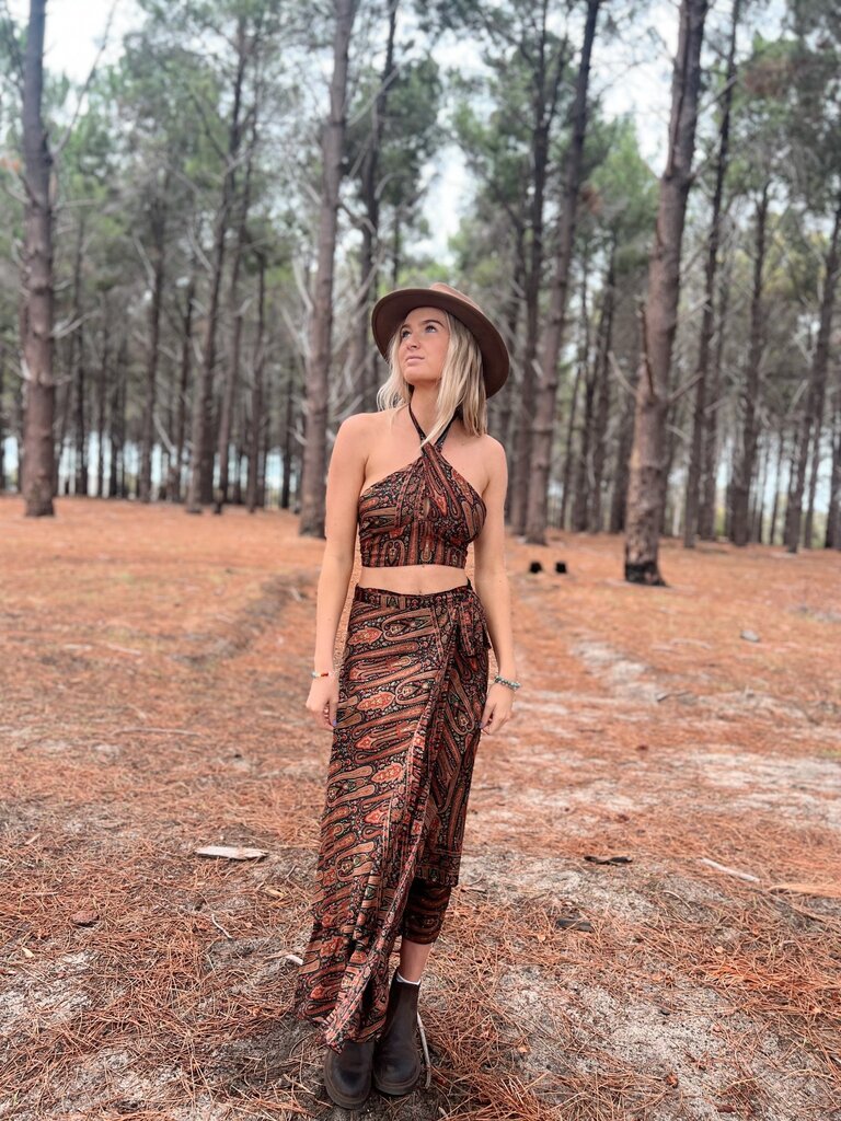 Naked Gypsy KAREN  PAISLEY MIDNIGHT WRAP MAXI