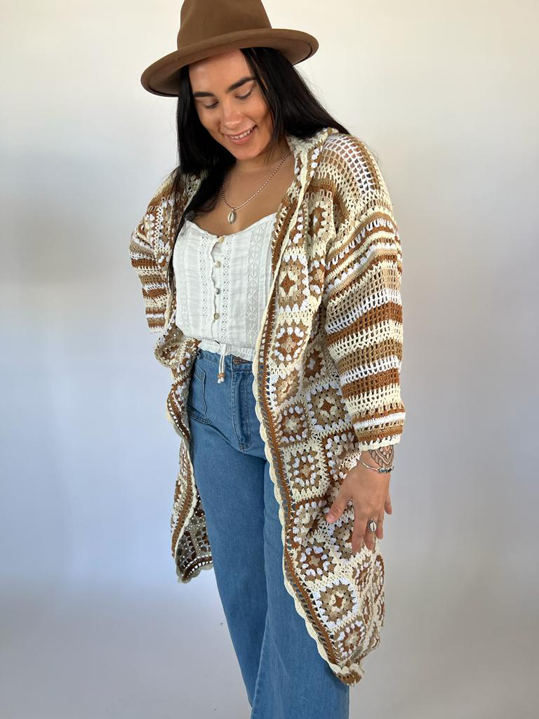 Naked Gypsy DESERT DREAMER NATURAL CROCHET CARDIGAN