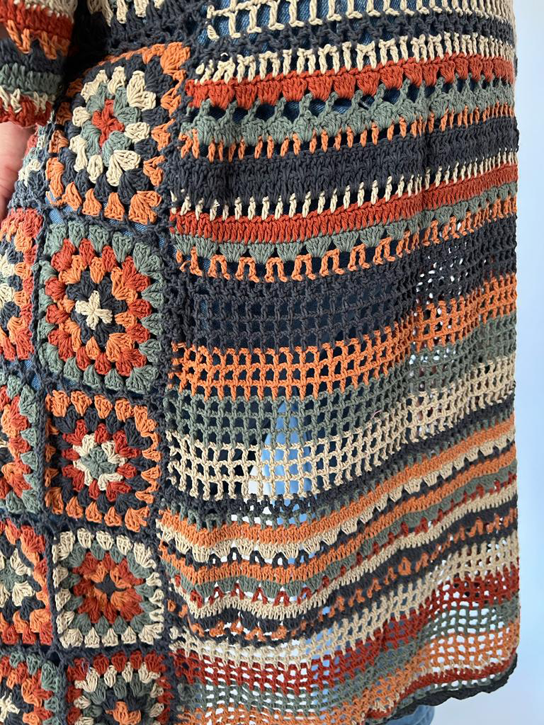 Naked Gypsy DESERT DREAMER SAGE CROCHET CARDIGAN