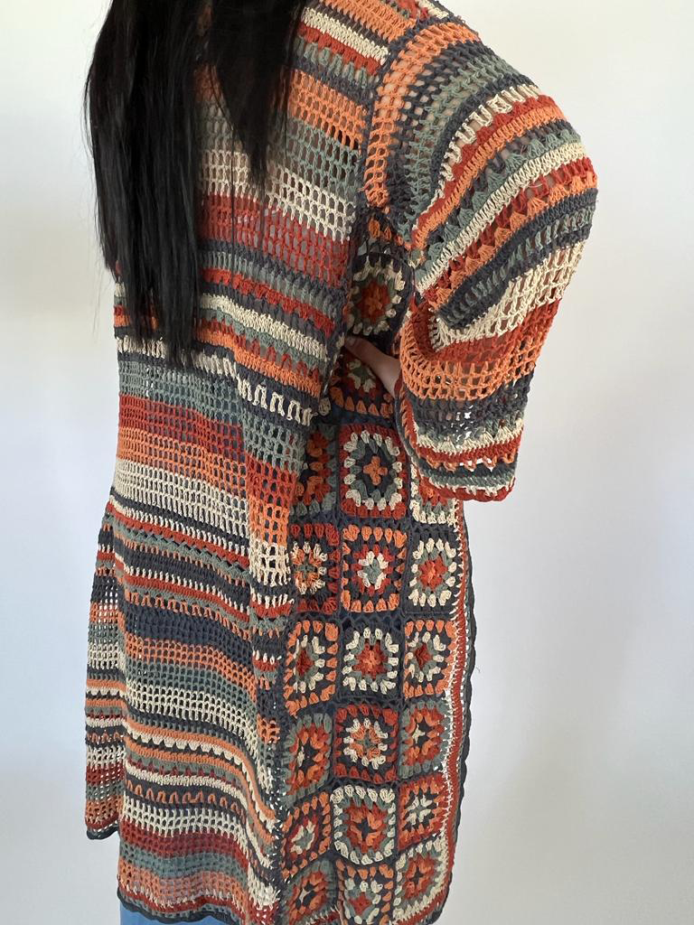 Naked Gypsy DESERT DREAMER SAGE CROCHET CARDIGAN