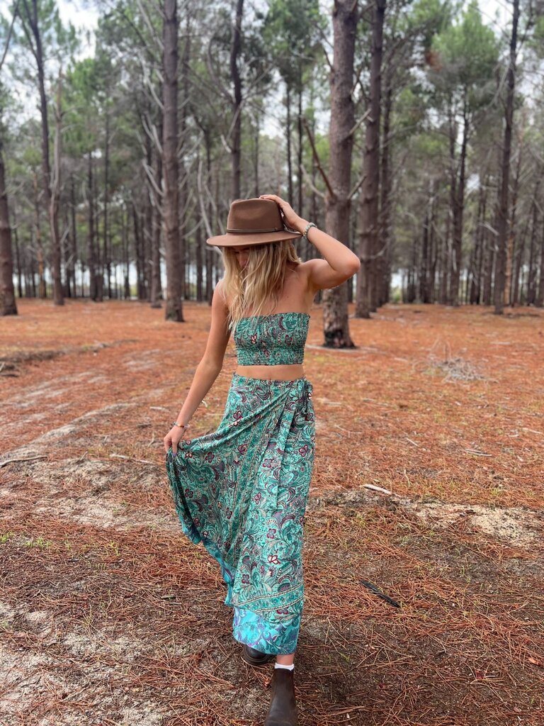 Naked Gypsy KAREN  PAISLEY MIDNIGHT WRAP MAXI