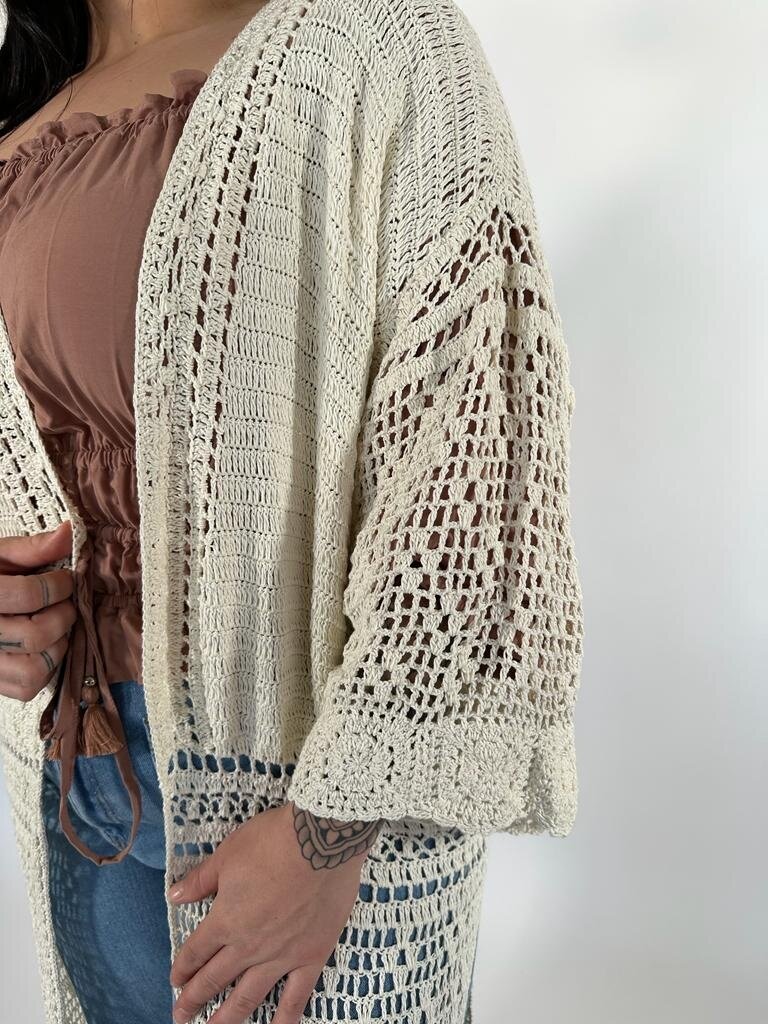 Naked Gypsy ARIA CROCHET VINTAGE CREAM CARDIGAN