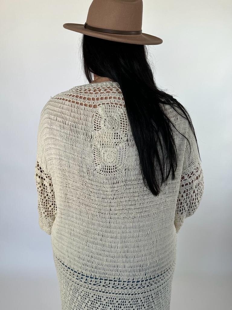 Naked Gypsy ARIA CROCHET VINTAGE CREAM CARDIGAN