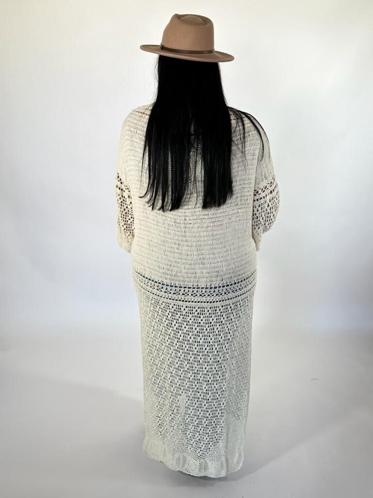 Naked Gypsy ARIA CROCHET VINTAGE CREAM CARDIGAN