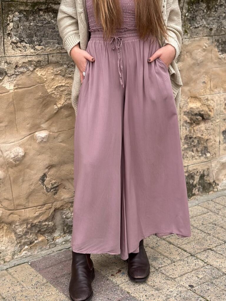 Naked Gypsy TIA WIDE LEG ELDERBERRY PANTS
