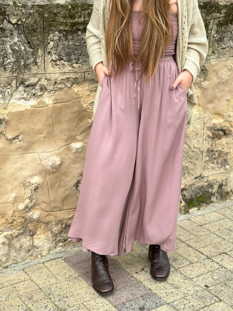 Naked Gypsy TIA WIDE LEG ELDERBERRY PANTS