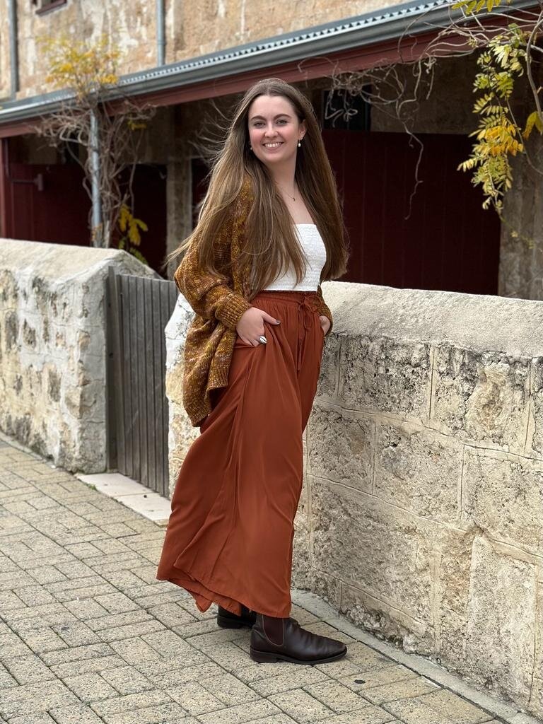 Naked Gypsy TIA WIDE LEG GINGER BREAD PANTS