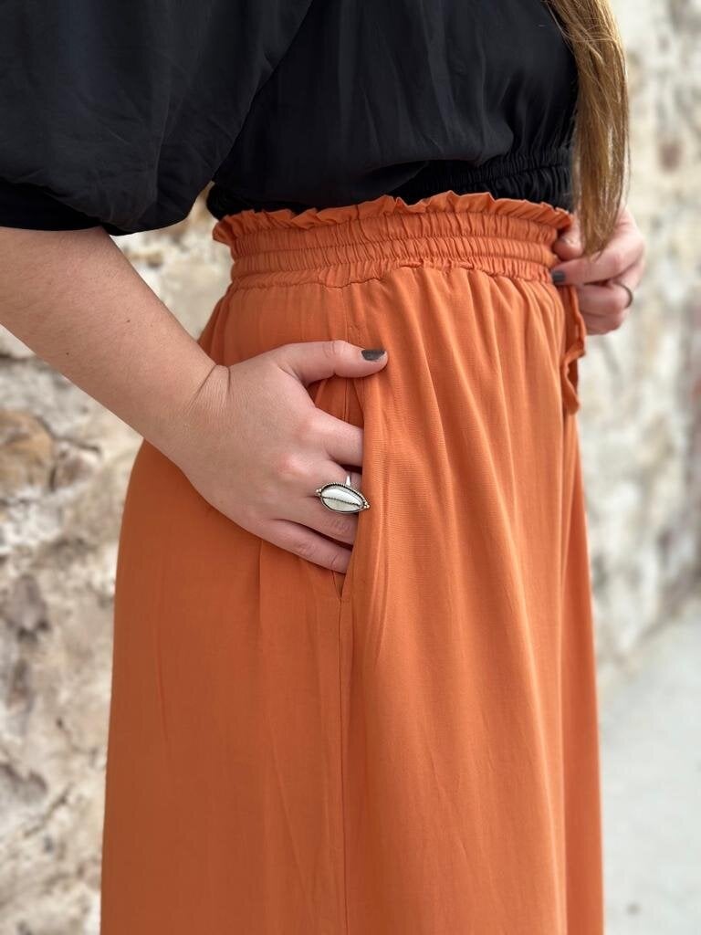 Naked Gypsy TIA WIDE LEG CINNAMON PANTS