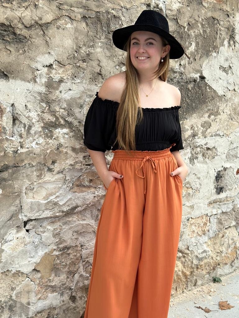 Naked Gypsy TIA WIDE LEG CINNAMON PANTS
