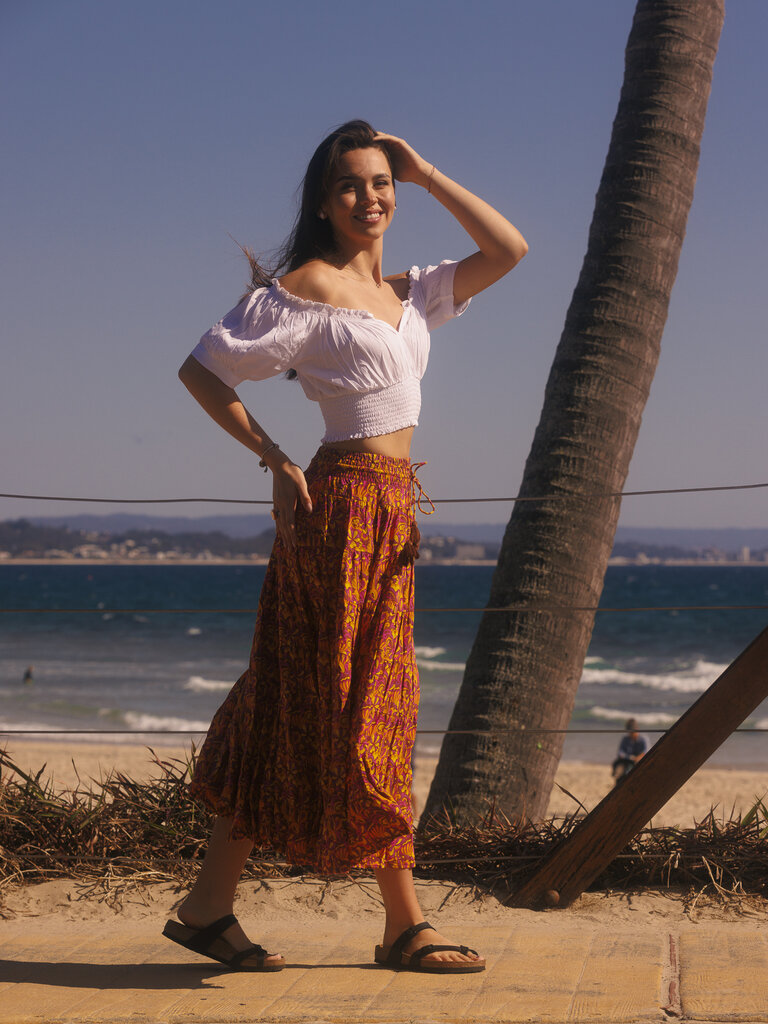 Honey & Stone Co PENNY CALIFORNIA DREAMIN' MAXI SKIRT