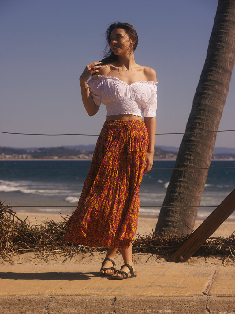 Honey & Stone Co PENNY CALIFORNIA DREAMIN' MAXI SKIRT