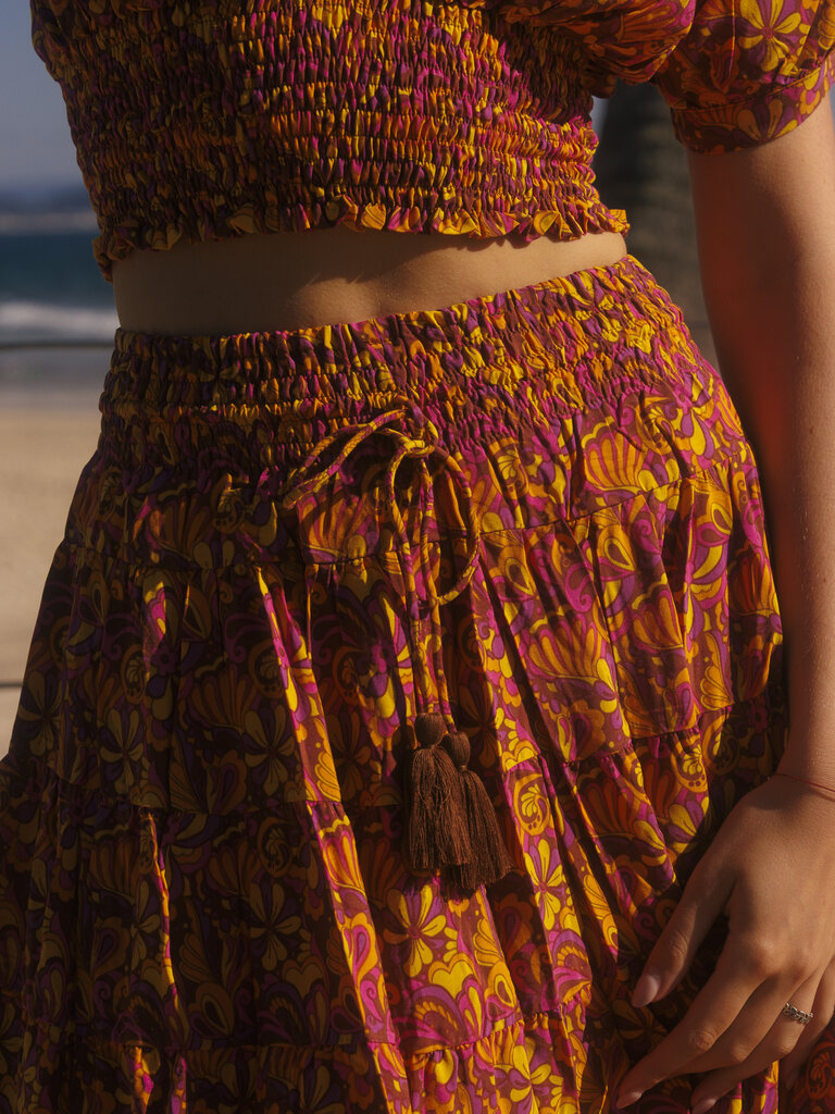 Honey & Stone Co PENNY CALIFORNIA DREAMIN' MAXI SKIRT