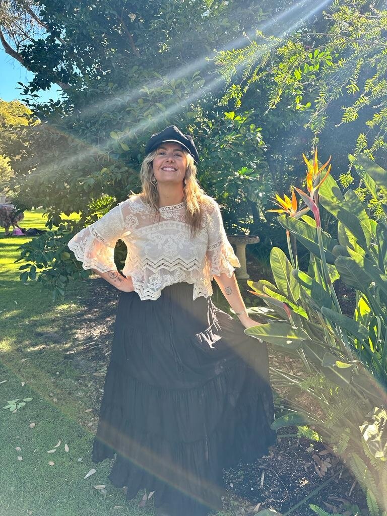 Naked Gypsy BELLA TIERED BLACK MAXI SKIRT
