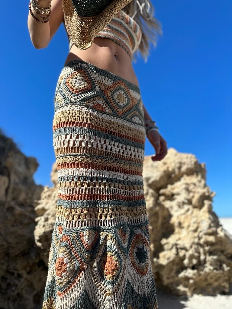 Naked Gypsy SKYE CROCHET RUSTIC SKIRT